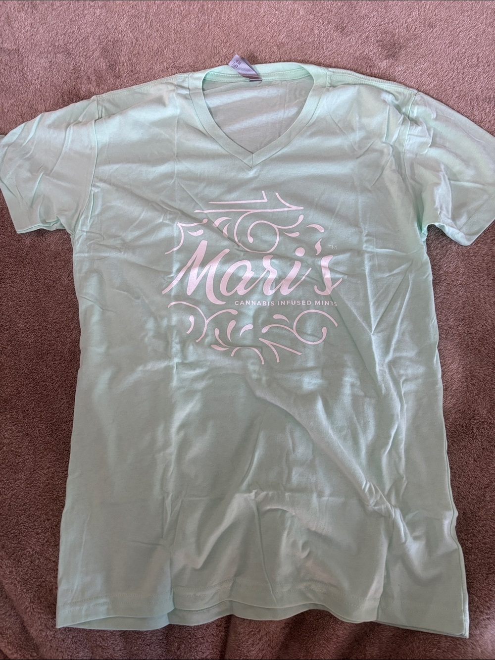 next Mint Green V-Neck Logo Tee
